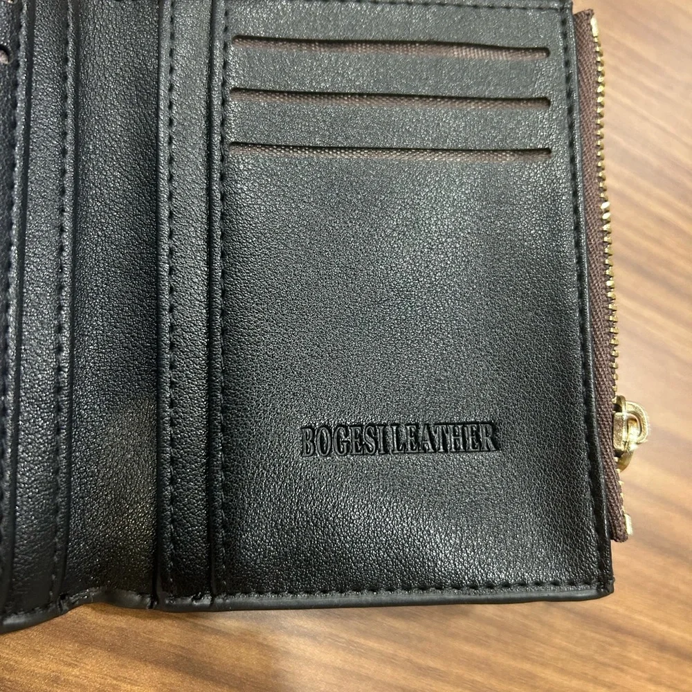 Wallet Black Leather Key & Card Holder/Wallet no flaws Bogesi